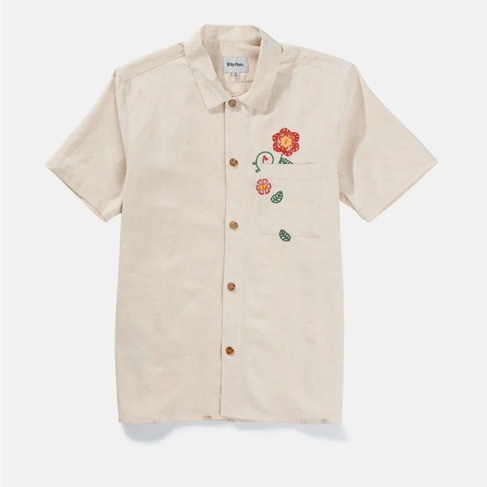 Rhythm Flower Embroidery SS Shirt